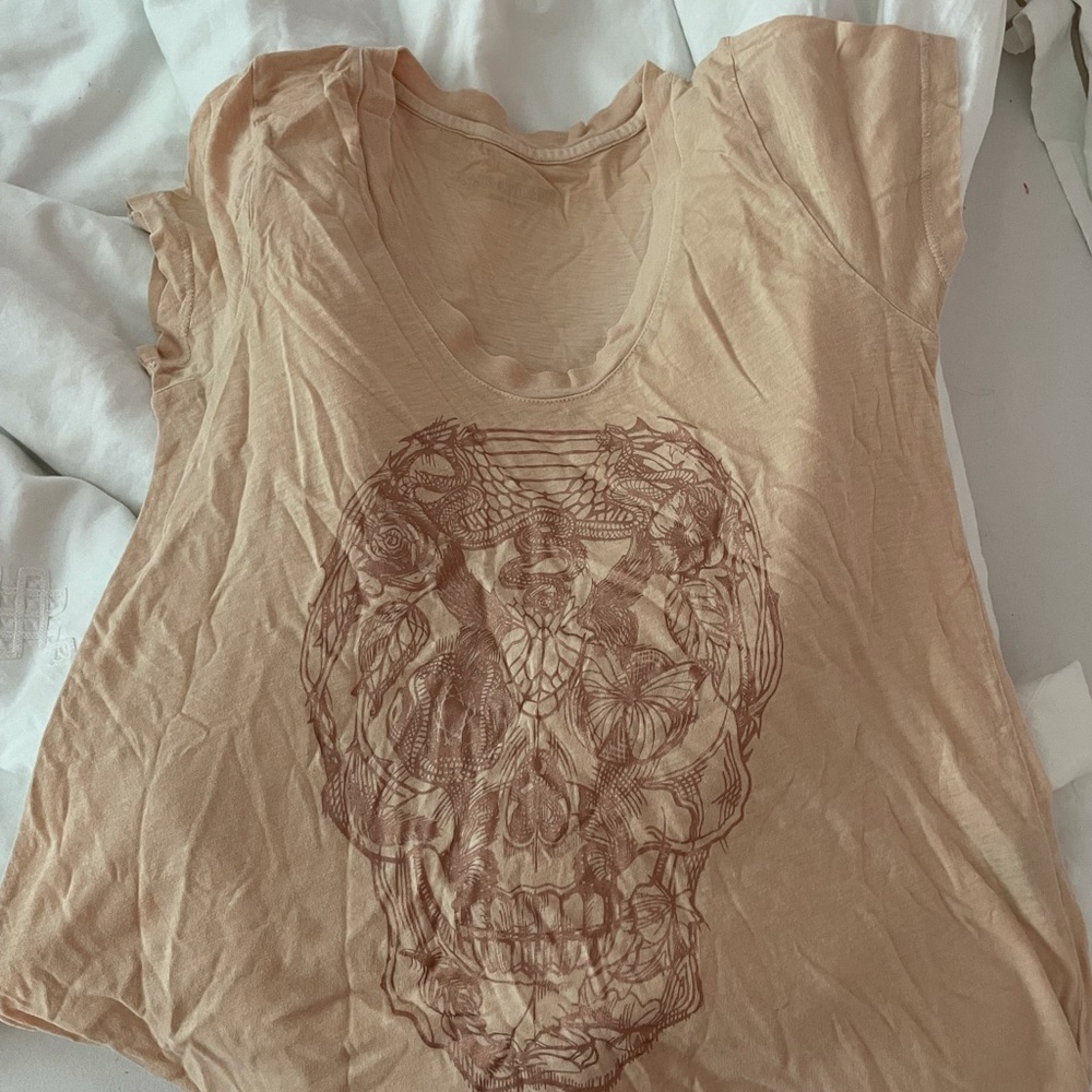 ZADIG & VOlTAIRE Pink T-shirt Skull Print XS